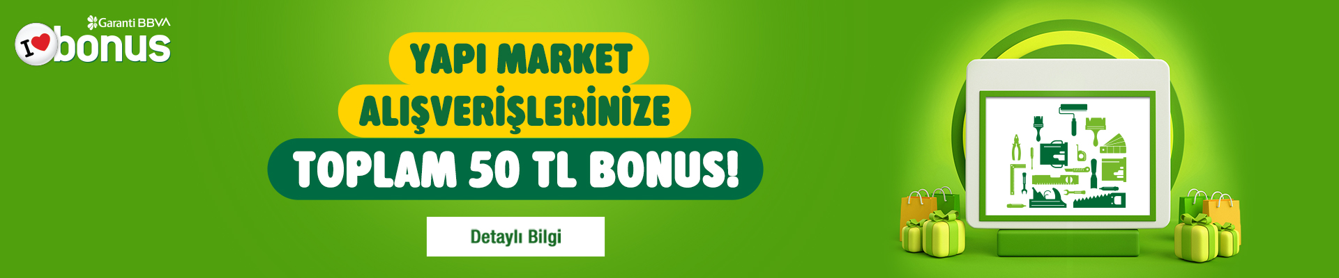 Garanti BBVA Bonus Yapı Market Desktop Banner