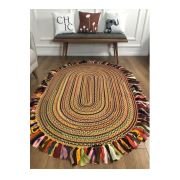 Alla Turca El Örgüsü Oval 120x180 cm Kilim/Halı 5404 - Saçaklı
