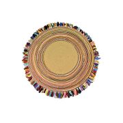 Alla Turca El Örgüsü Yuvarlak 90 cm Kilim/Halı 5408 - Saçaklı
