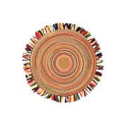 Alla Turca El Örgüsü Yuvarlak 120 cm Kilim/Halı 5410 - Saçaklı