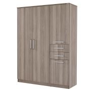 Alpino Mesa 4 Kapaklı 2 Çekmeceli Gardırop