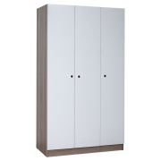 Alpino Hazan Gardırop 3 Kapaklı Ahşap-Beyaz 96x48x172 cm