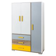 Alpino Bambu 3 Kapılı 3 Çekmeceli Gardırop 122x48x189 cm