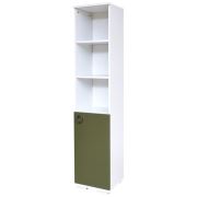 Alpino Soho Kitaplık 60x32x189 cm Beyaz/Çağla