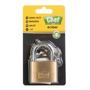 Chef Asma Kilit Sarı Pirinç 40 mm BC9040