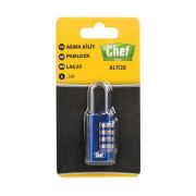 Cheff Asma Kilit Şifreli Aluminyum 28x4 mm - AL1128