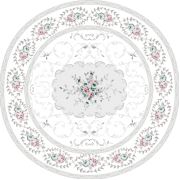 Dekoreko İpek Halı Dijital Saçaklı Yuvarlak 1908 Desen 2