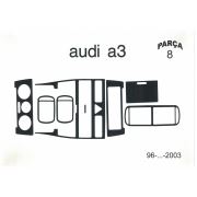 Audi A3 1999/2003 Arası 8 Parça Piano Black Torpido Kaplama