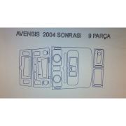 Toyota Avensis 2004 Sonrası 9 Parça Piano Black Torpido Kaplama
