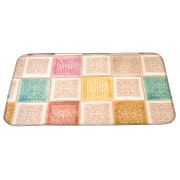Giz Home Baskılı Patchwork Banyo Paspası 2'Li 60x100 - 40x60 cm