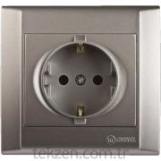 Makel Defne Topraklı Priz Plastik Metalik Gümüş - M42065028