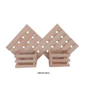 Ahşap Duvar NEX-DS-003-6 Çiceklik 2 Saksılı Yatay - Doğal Ahşap