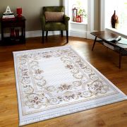 Payidar Zengi TKCK66NM Saçaklı Halı Krem 120x180 cm