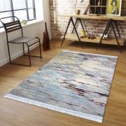 Payidar Zengi TKG0012M Modern Saçaklı Halı Krem / Karamel 120x180 cm
