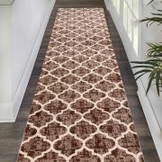 Payidar Yıkanabilir Kaymaz Taban Kesme Yolluk Halı 090 Krem - Kahverengi 120'lik 120x100 cm