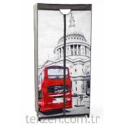 Rem Kumaş Gardrop London Bus Desenli CHK199B