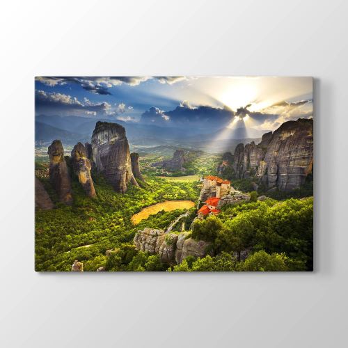 Yunanistan Meteora Tablosu 60x40 cm Fiyatları, Özellikleri