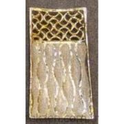 Dekoratif Varaklı Tabak 33.5x16.5x4 cm HS12408 - 2A