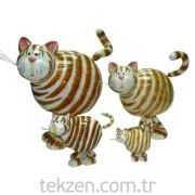 Dekoratif Balon Kedi Sarı Orta Boy 4749 - 2