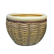 Seramik Rattan Saksı VT.9361 Orta Boy