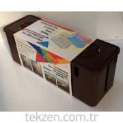 Tekzen Dekoratif Priz Kutusu Kahverengi
