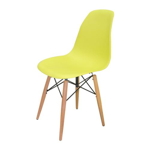 Tekzen Home Eames Sandalye Ahşap Ayaklı Sarı 1 Adet Tekzen