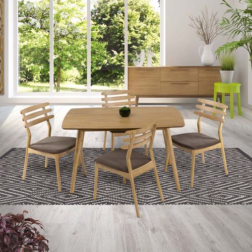 Vitale Max Masa Sandalye Seti Kahve Tekzen